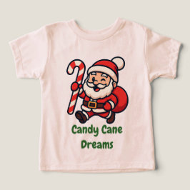 Cute Santa Holding Candy Cane T Shirt
