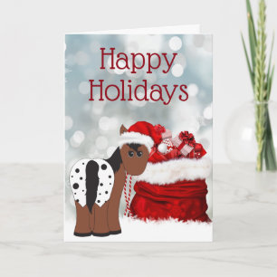 Cute Santa Horse i presenter Glad helg julen