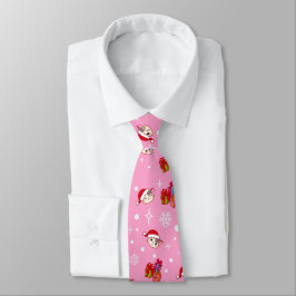 Cute Santa Kattunge Retro Rosa Jultid Slips