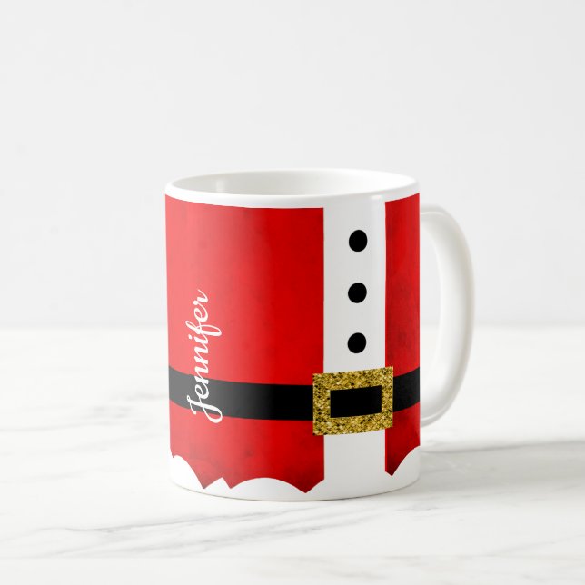 Cute Santa Kostym, Personlig, Mugg (Framsida höger)