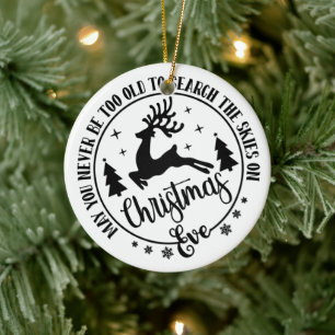 Cute Santa Kväll jul Julgransprydnad Keramik