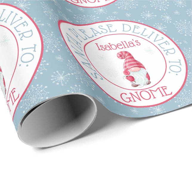 Cute Santa, leverera till din Gnome Presentpapper (Rullad Hörn)