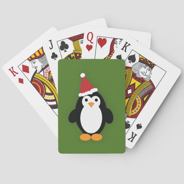 Cute Santa Penguin Casinokort (Baksidan)
