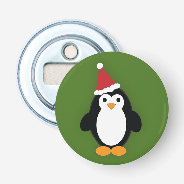 Cute Santa Penguin Flasköppnare (Framsidan)