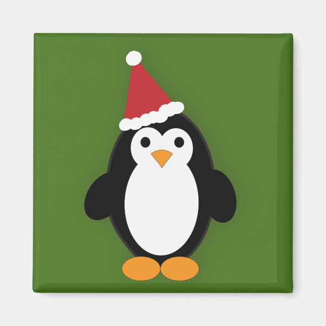 Cute Santa Penguin Magnet (Framsidan)