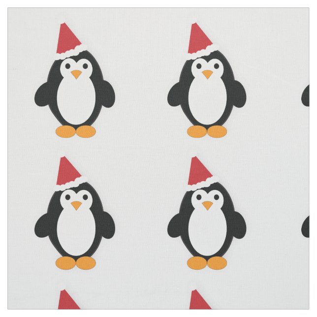 Cute Santa Penguin Tyg (Provkarta)