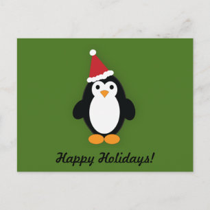 Cute Santa Penguin Vykort