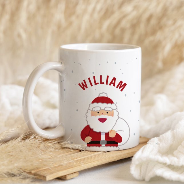 Cute Santa Personlig Namn Mugg (Skapare uppladdad)