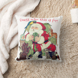Cute Santa Pet Hund Cat Bird Present Gift Kudde
