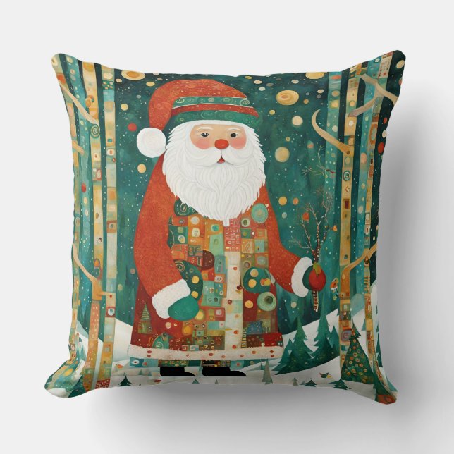 Cute Santa Pillow Kudde (Framsida)