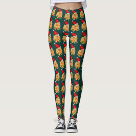 Cute Santa Pommern jul Leggings