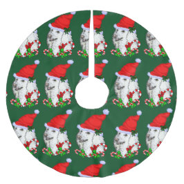 Cute Santa Pudel jul Julgransmatta Borstad Polyester