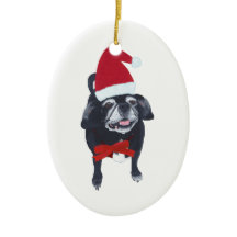 Cute Santa Pug-Hund - julprydnader