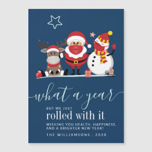 Cute Santa Reindeer Snögubbe 2020-julskript