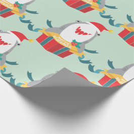Cute Santa Shark Presentpapper