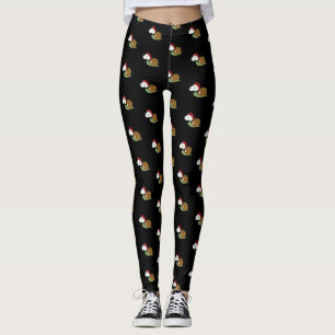 Cute Santa Snigel Leggings