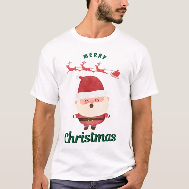 Cute Santa T Shirt (Framsida)