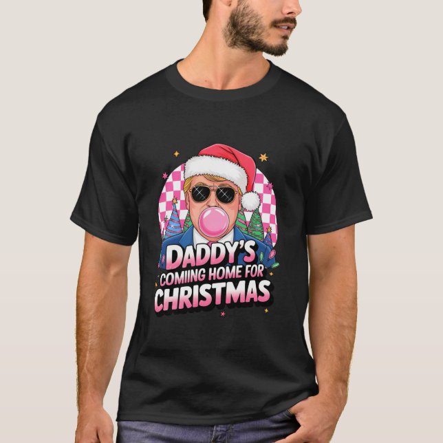 Cute Santa trump-solglasögon för julklapp T Shirt (Framsida)