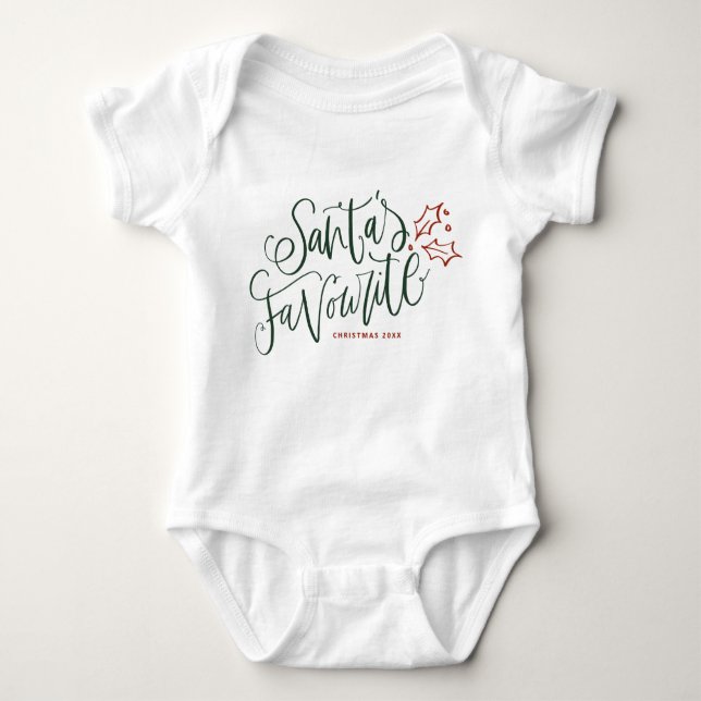 Cute Santa's Favorite-julsedag T Shirt (Framsida)