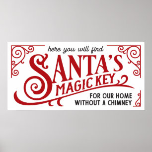 Cute Santas-juldekalen helgdag i nyckel Poster