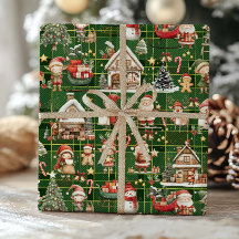 Cute Santa's Workshop Elves jul Decoupage