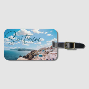 Cute Santorini - grekisk bagagemärkning Bagagebricka