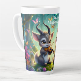 Cute Saolas spelar Violas i en magisk skog