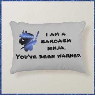 Cute Sarcasm Ninja Prydnadskudde