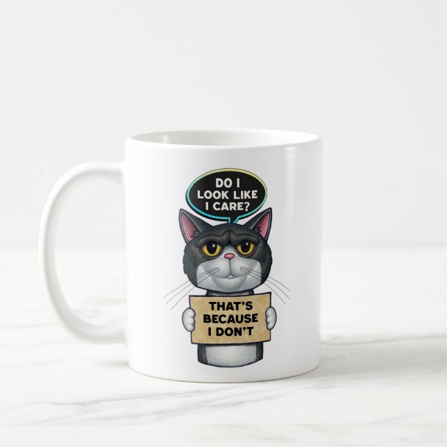 Cute Sarcastic Tuxedo Kattunge Kaffemugg (Vänster)