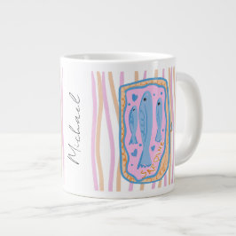 Cute Sardine Art Jumbo Mugg