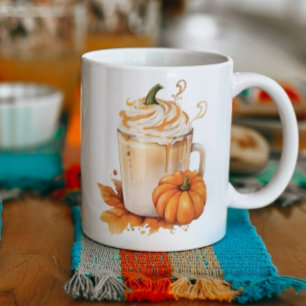 Cute Säsong Fall Pumpkin Spice Latte Höst Kaffemugg