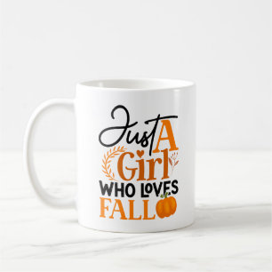 Cute Säsong Pumpkin Girl som Kärlek faller Kaffemugg