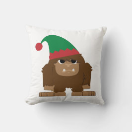 Cute Sasquatch jul Elf Kudde