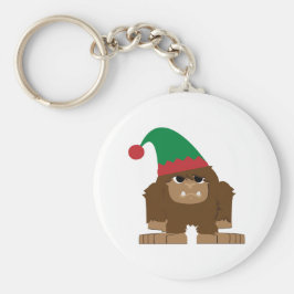 Cute Sasquatch jul Elf Nyckelring