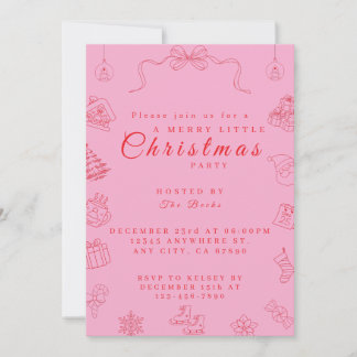 Cute Sassy Christmas Party Invitation Inbjudningar