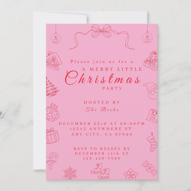 Cute Sassy Christmas Party Invitation Inbjudningar (Framsida)