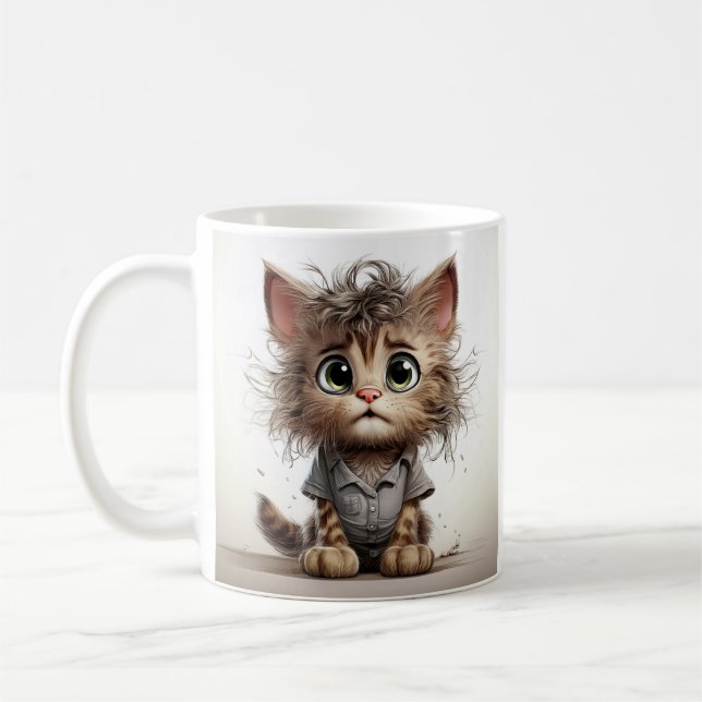 Cute Sassy Kitten Kaffemugg (Vänster)