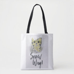 Cute Sassy Roligt Snö Way Paweed Cat Slogan Tygkasse