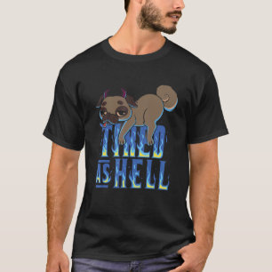 Cute Satanic Pug Tired as helvetes esoteric Baphom T Shirt