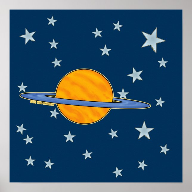 Cute Saturnus Poster (Framsidan)