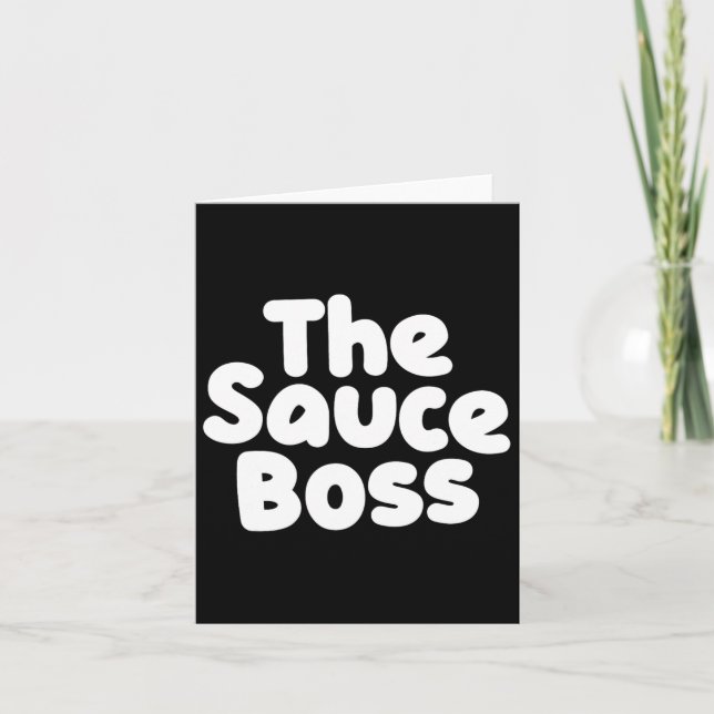 Cute Sauce Chef Chef Bbq Cook Food Humous Gift Kort (Framsida)