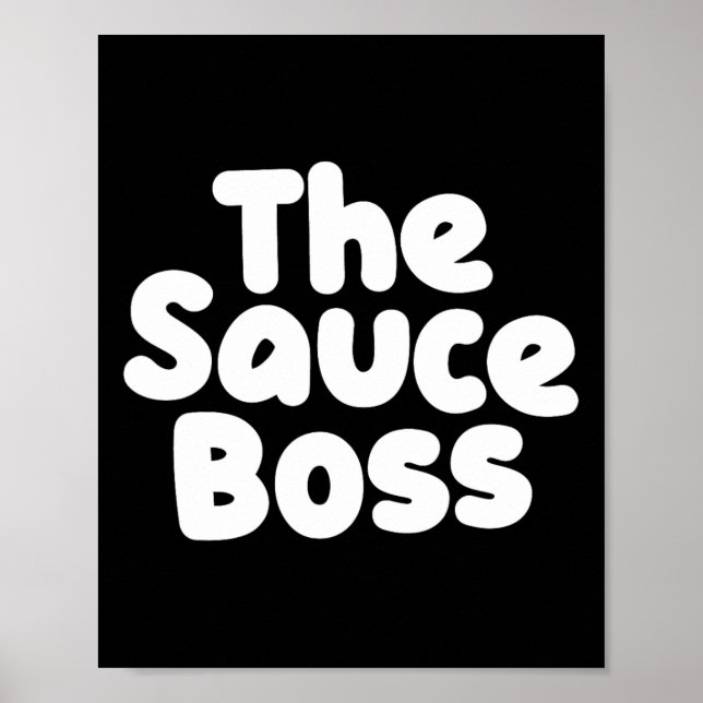Cute Sauce Chef Chef Bbq Cook Food Humous Gift Poster (Framsidan)