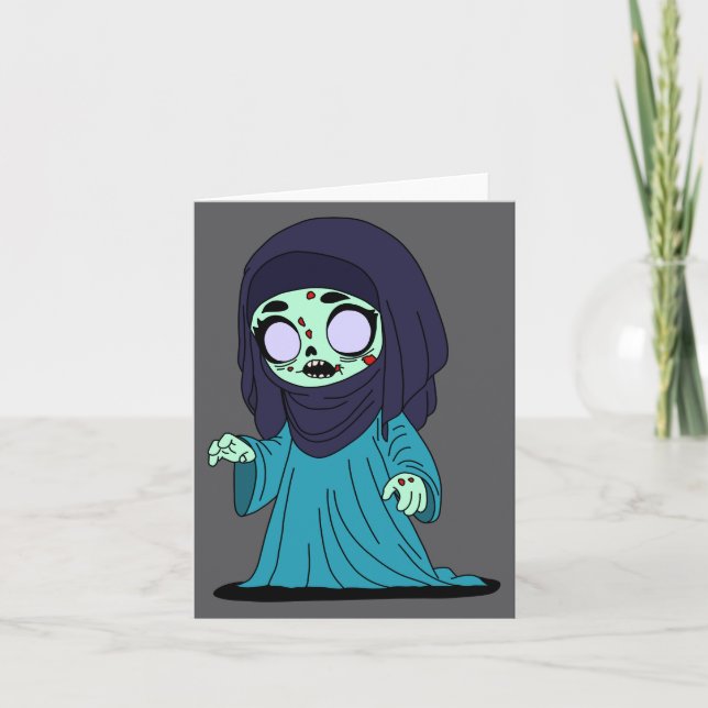Cute Saudiarabien Zombie Anteckningskort (Framsida)