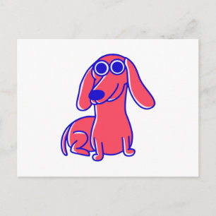 Cute Sause Hund Gift för Djurälskare Vykort