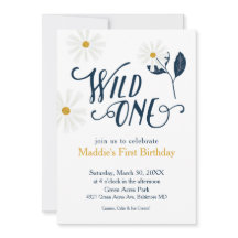 Cute Scandi Daisy Vild en första födelsedag