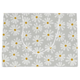 Cute Scandi Daisy Wrapping Large Gift Bag