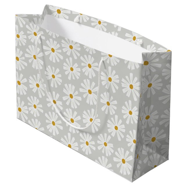 Cute Scandi Daisy Wrapping Large Gift Bag (Baksidan Vinklad)