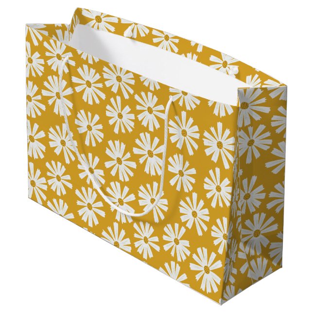 Cute Scandi Daisy Wrapping Large Gift Bag (Baksidan Vinklad)