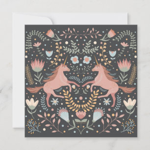 Cute Scandi Unicorn-Helgdag Julkort