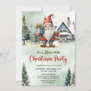 Cute Scandinavian gnome, stor stil-vinter Inbjudningar